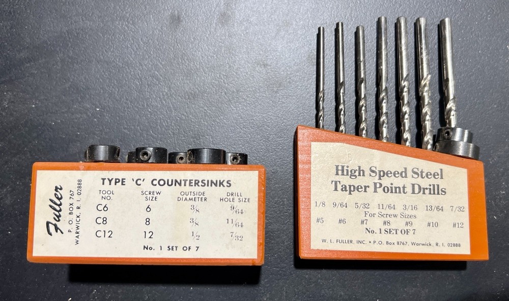 Fuller Type C Countersink And Tapered Bits. Woodworking