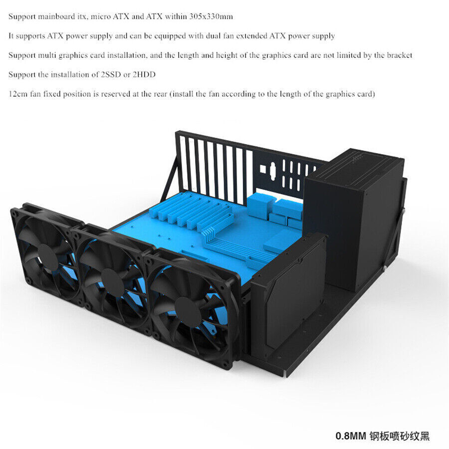 Open Air Frame Mining Rig Bracket For Chassis Computer Case Motherboard EATX