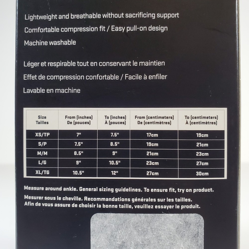 Nike Pro Ankle Sleeve 2.0 Pull On Lightweight Compression Fit Support Size Large