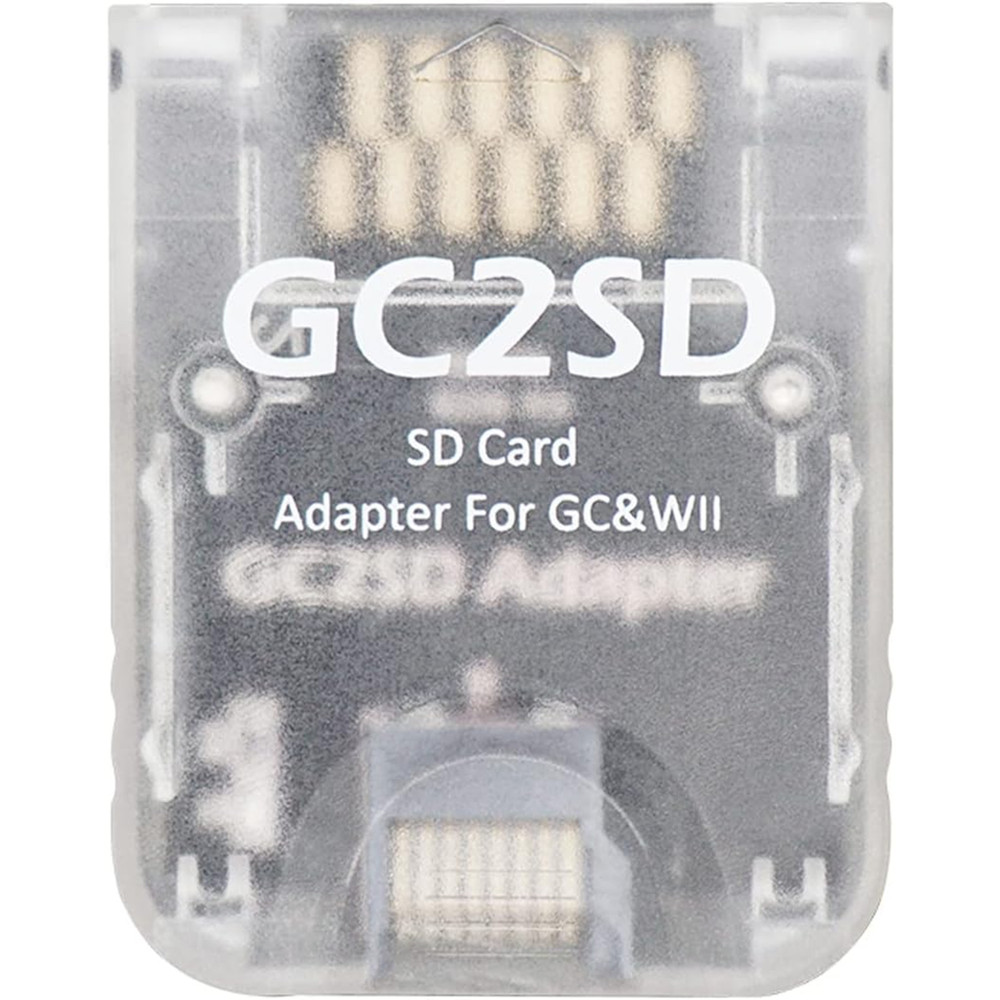 GC2SD Micro SD Card Adapter TF Card Reader for Gamecube Wii Console CLEAR