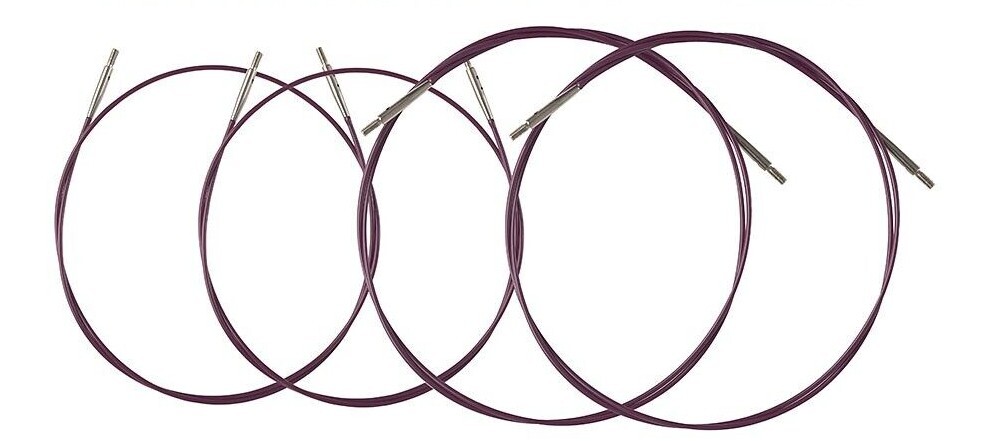 Options Purple Interchangeable Circular Knitting Needle Cables by Knit Picks