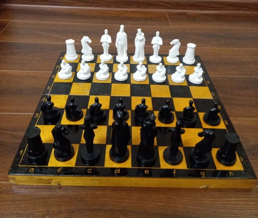 Nice King Arthur Style Vintage Chess Set Soviet USSR