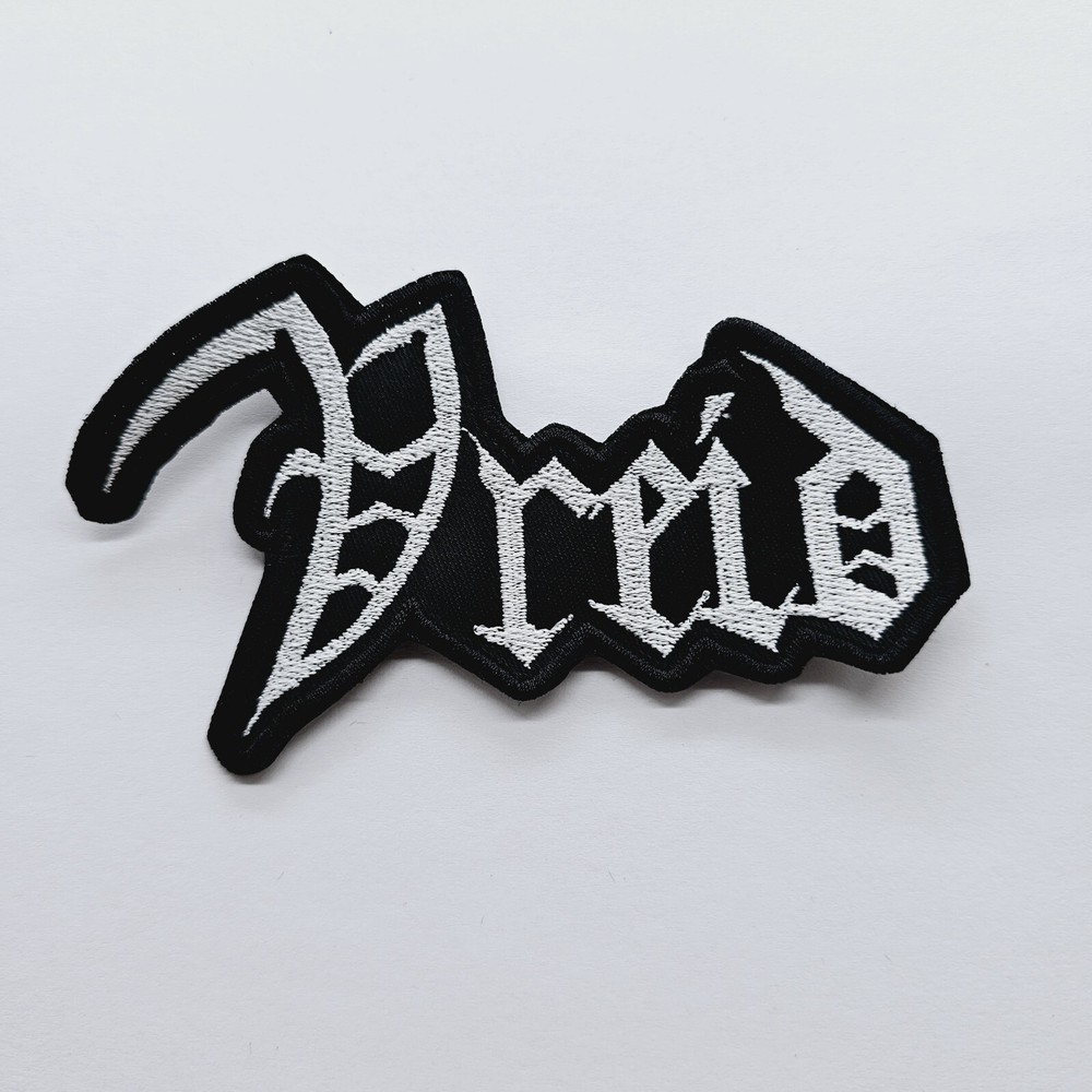 Vreid Logo Shaped White EMBROIDERED PATCH