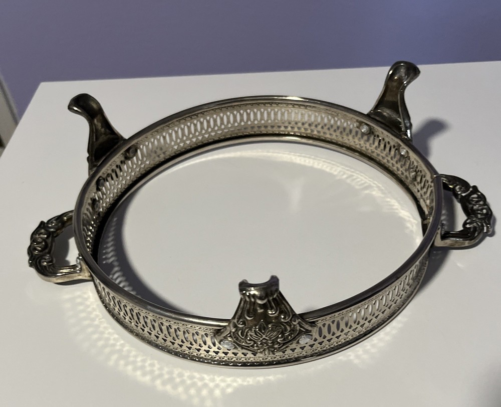 Vintage Silver Plated Server Base & Lid For Casserole Baking Serving Dish