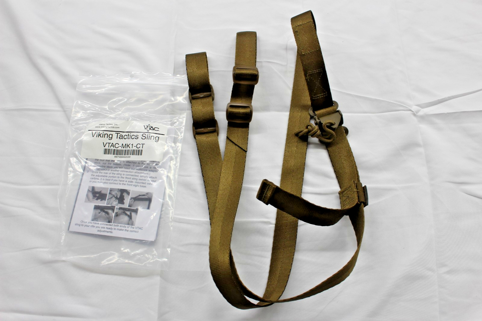 NEW VTAC VIKING TACTICS MK1 NON-PADDED 2 P0INT SLING - COYOTE