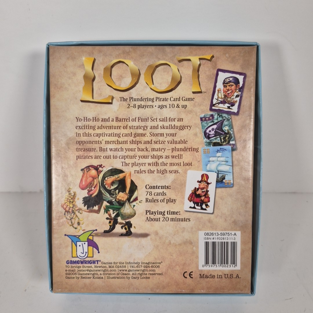 Loot The Plundering Pirate Card Game GameWright Complete Mensa Select Dr Toy
