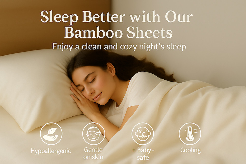 Bed Sheet Set 6 Piece - Soft, Breathable, & Deep Pocket. Bamboo Sheet Set
