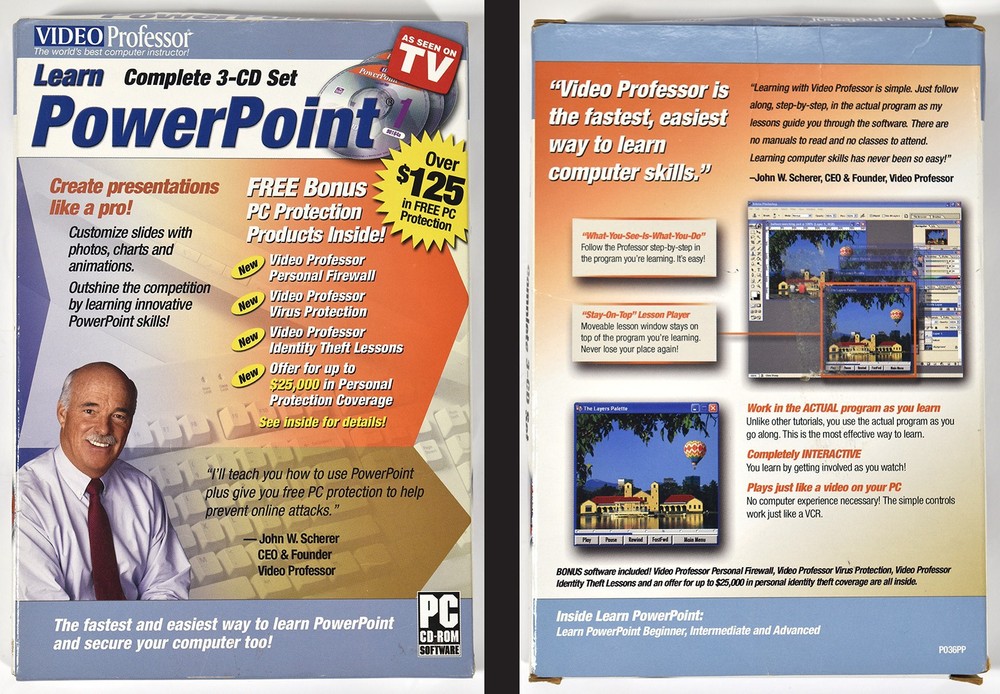 Video Professor Learn Excel, Learn PowerPoint plus PowerPoint Book
