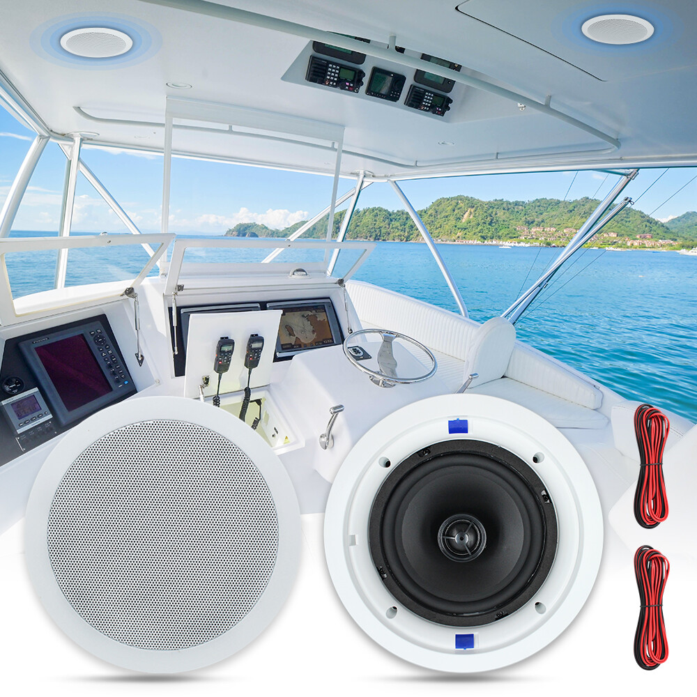 Herdio 6.5" 320W Bluetooth Ceiling Speakers 2-Way Flush Mount Wall