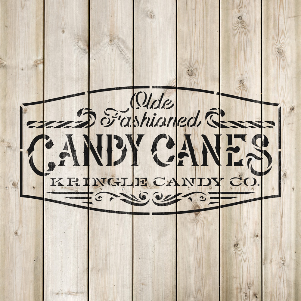 Candy Canes Stencil - Durable & Reusable Mylar Stencils