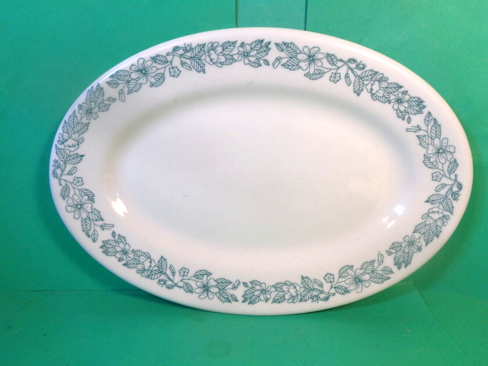Shenango Hibiscus Pattern Oval Serving Platter, Lawrence Thirftware (Used/EUC)