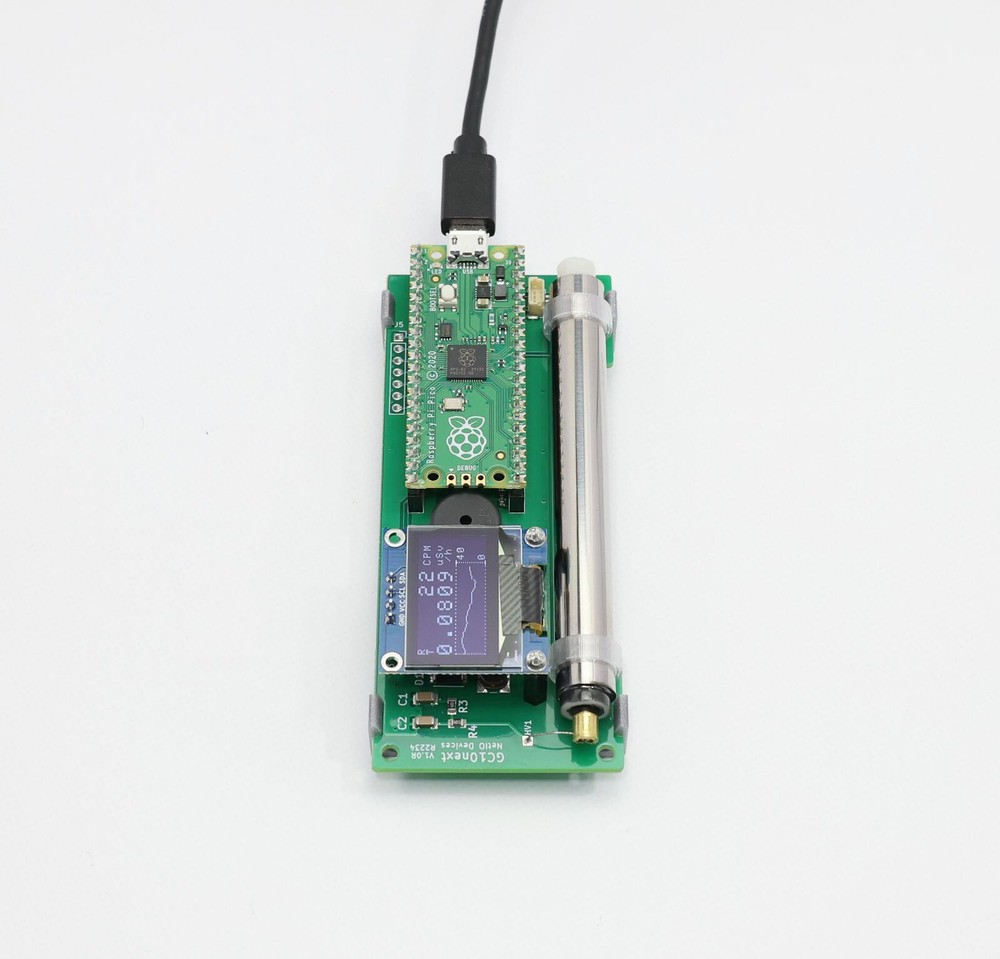 Geiger counter embedded module NetIO GC10next USB Radiation Detector RPi Pico