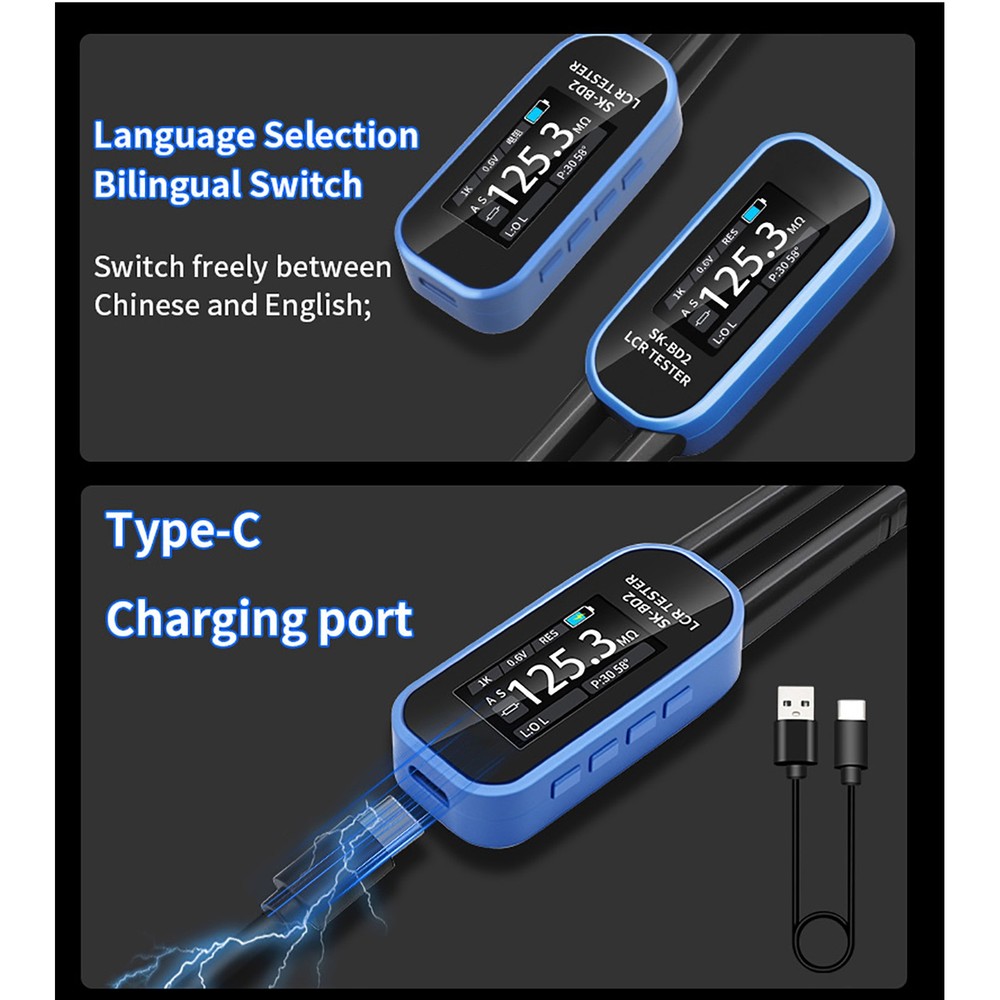 Digital Tweezers Meter With 7 Waveforms Output For Component Testing