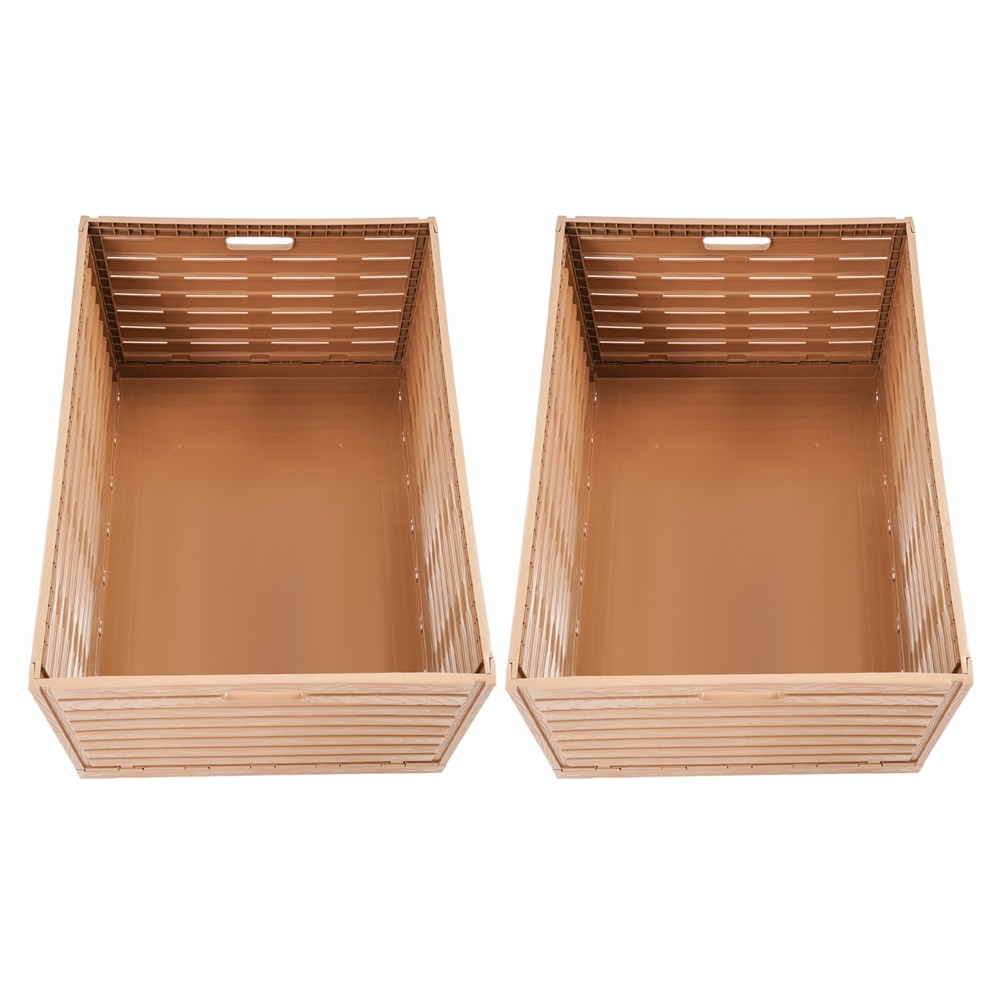 2PCS Foldable Storage Bins Storage Bin Large Capacity Storage Basket with 360°