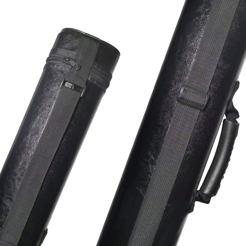 Stylish 2x2 Hard Billiard Cue Case - Adjustable Strap & Waterproof Protection