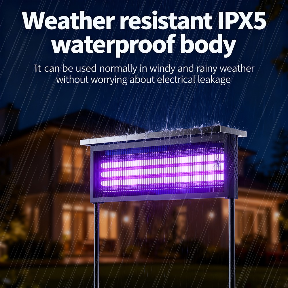 Solar Bug Zapper Indoor, Waterproof Mosquito Zapper Outdoor Solar Powered, 4500V