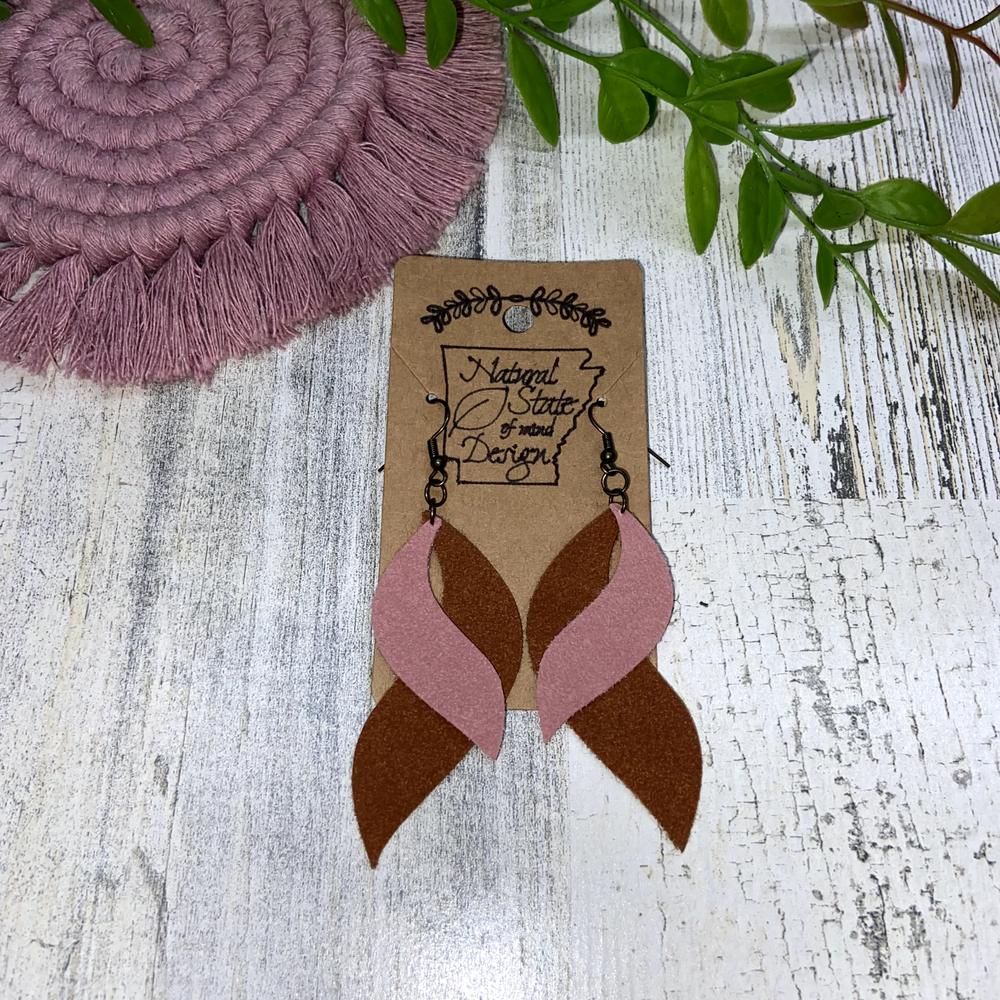 Handmade Boho Felt Dangle Earrings