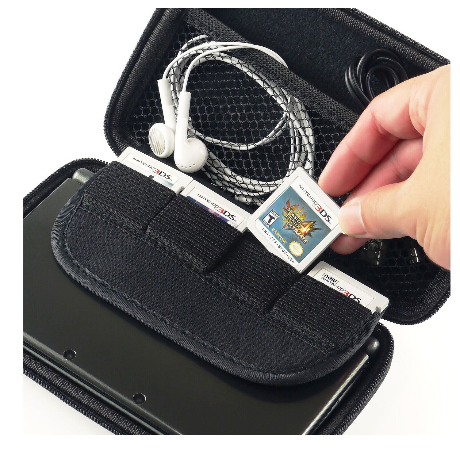 Black EVA Protective Travel Carrying Case Pouch For Nintendo DS Lite NDSL 3DS