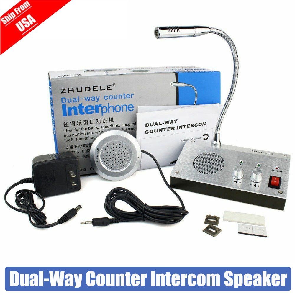 Dual-Way Window intercom Window Speakers Window Counter intercom Microphone
