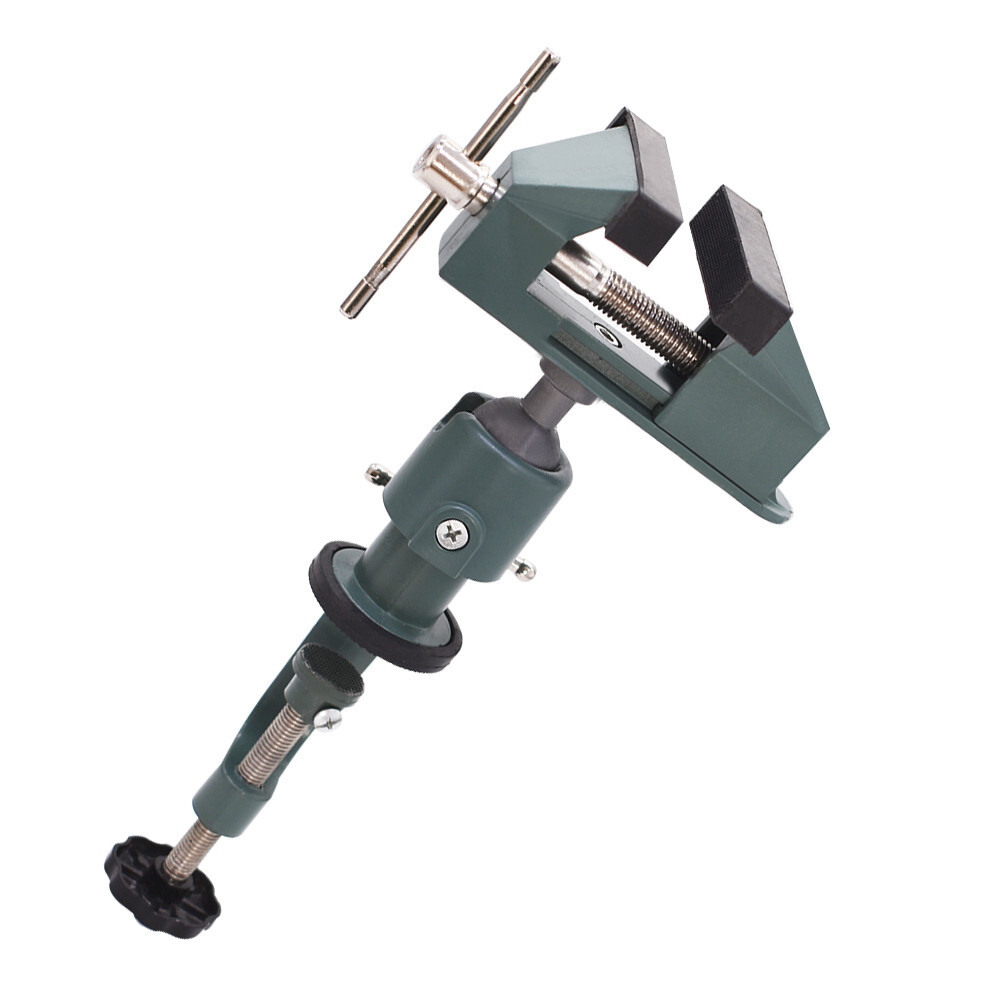 LABLT 3In Universal Table Vise Aluminum Swivel 360° Rotating for Holding Parts
