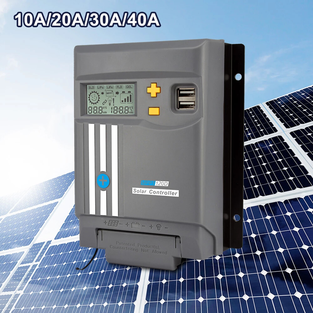 30A 40A Solar MPPT Charge Controller Regulator Built-In Bluetooth Wifi 12V 24V