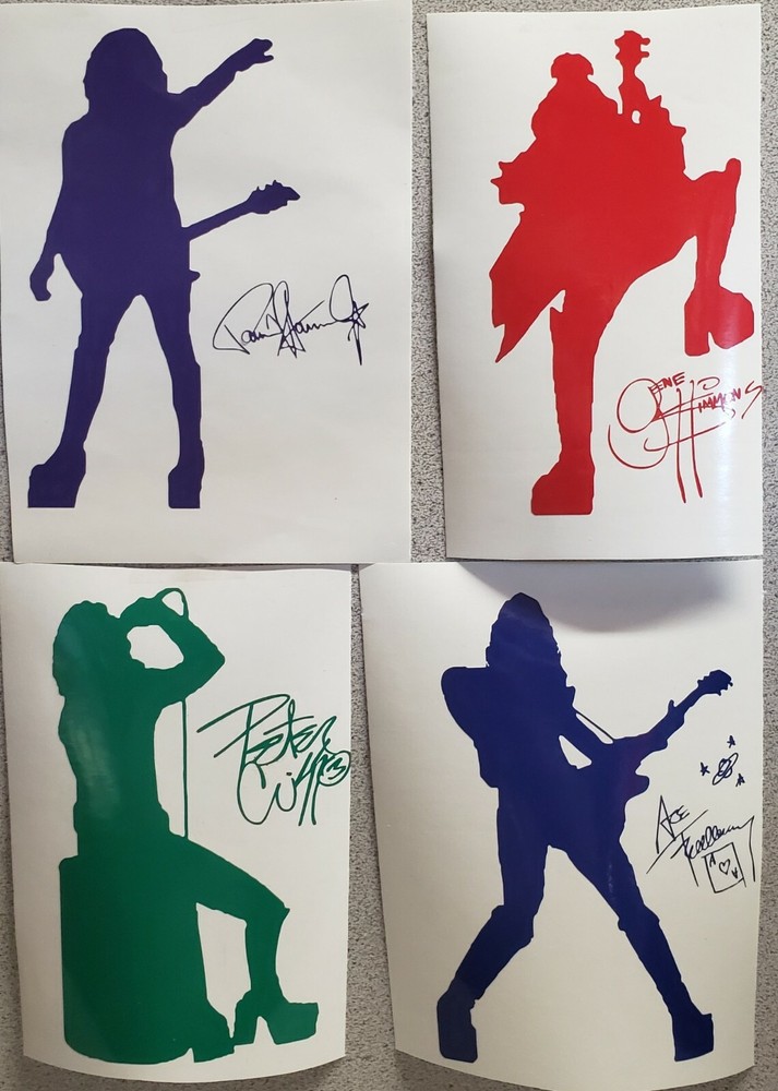 KISS Silhouette Decals - Gene, Paul, Ace, Peter, Tommy & Eric.