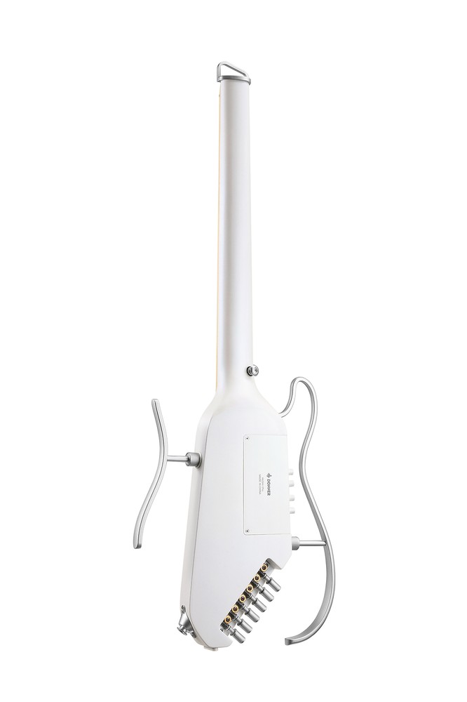 Donner HUSH I PRO Acoustic-Electric Guitar with Multiple Effect Metallic White