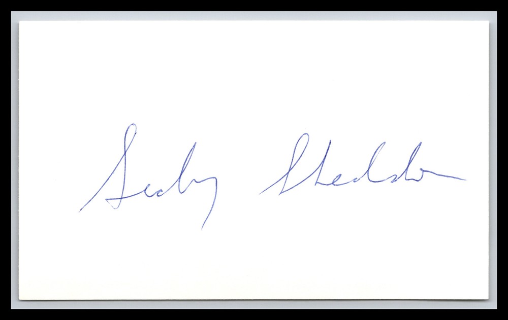 Sidney Sheldon - Author - 3x5 Card - Signed / Autograph