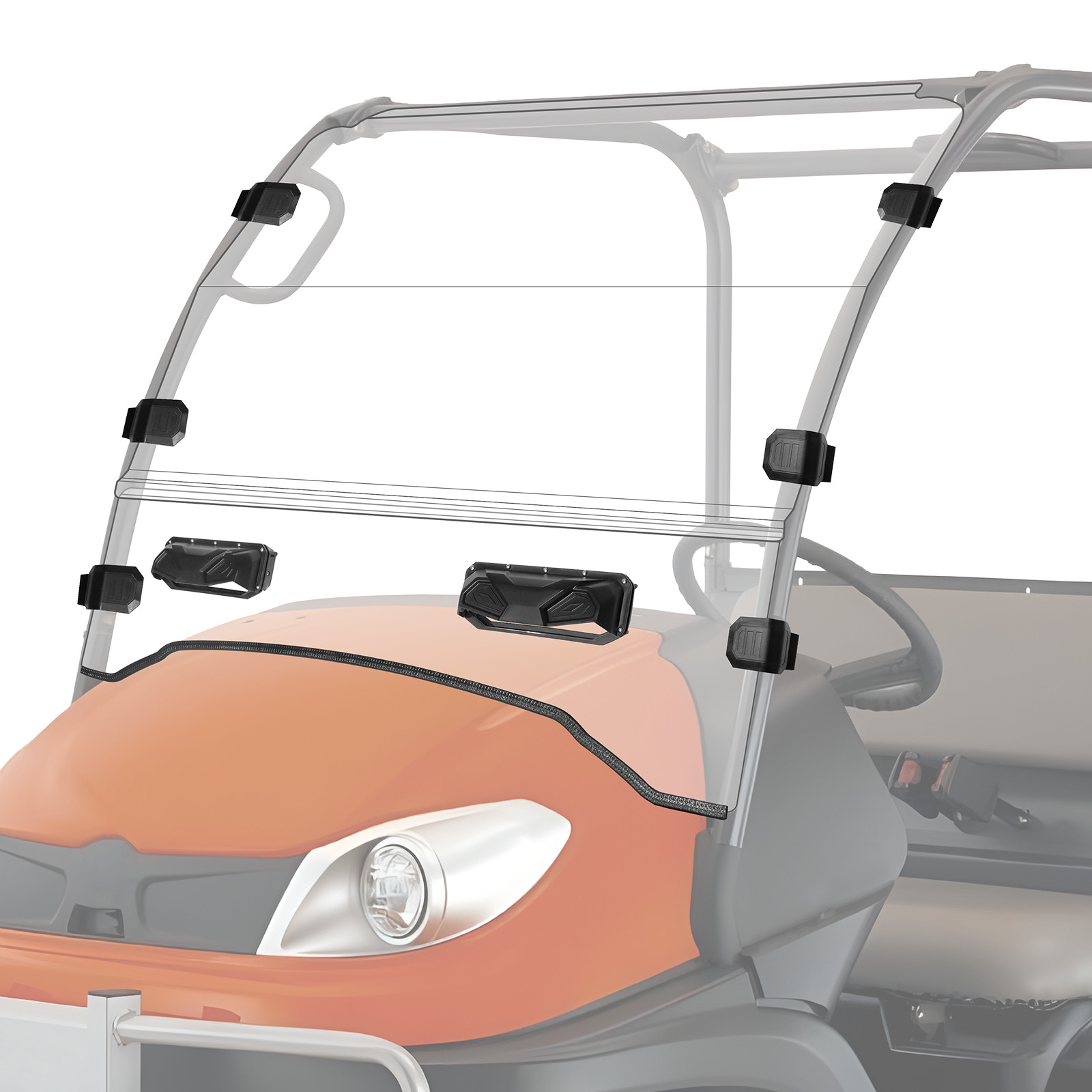 Vented Full Windshield Anti-Scratch For Kubota RTV400 RTV500 RTV520 all year