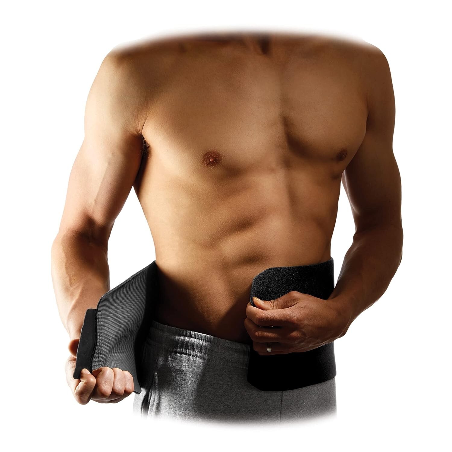 McDavid Waist Trimmer Belt for Men, Sweat Band & Back Support for Workouts Black