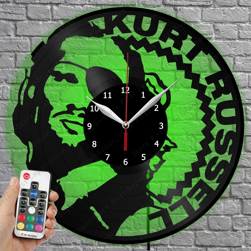 LED Clock Kurt Russell Vinyl Record Wall Clock Led Light Wall Clock 4635