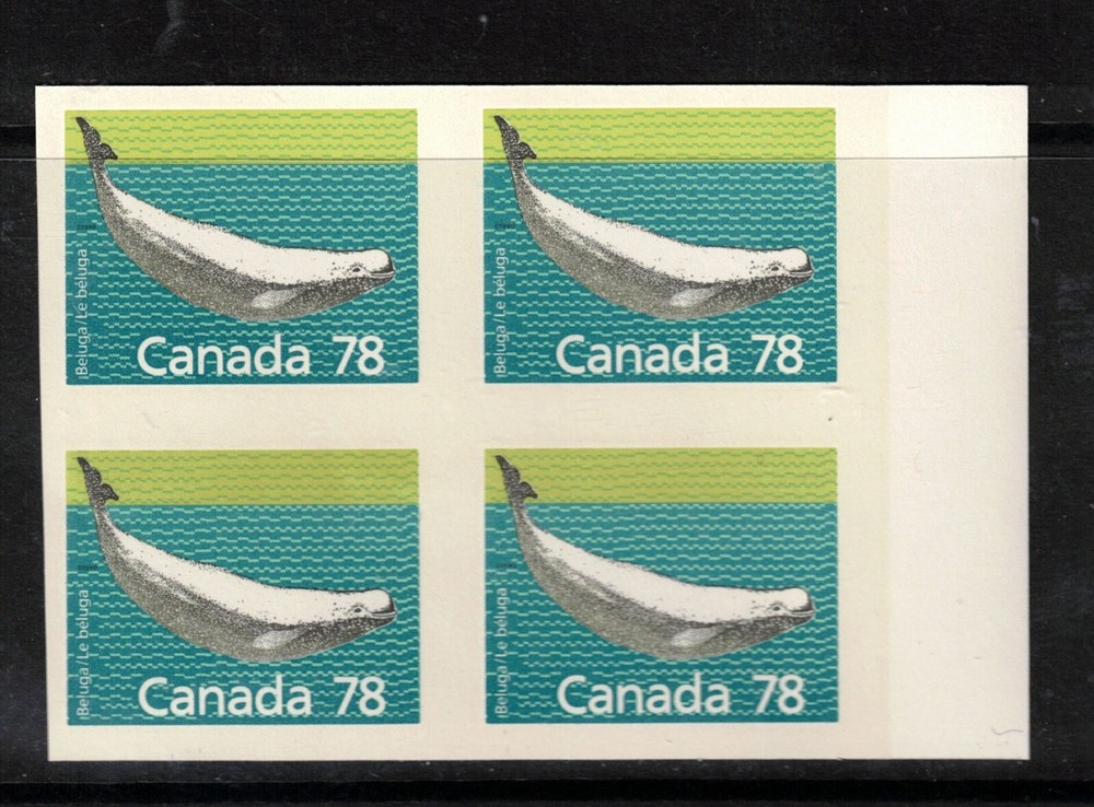 Canada #1179d Extra Fine Never Hinged Imperf Block **With Certificate**