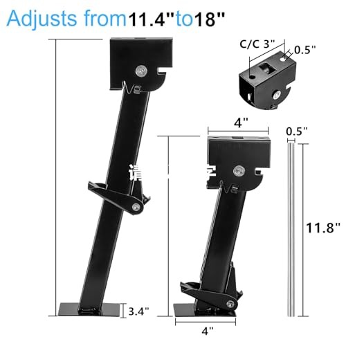 2 Pack Trailer Stabilizer Jacks, Telescoping RV Camper Accessories with