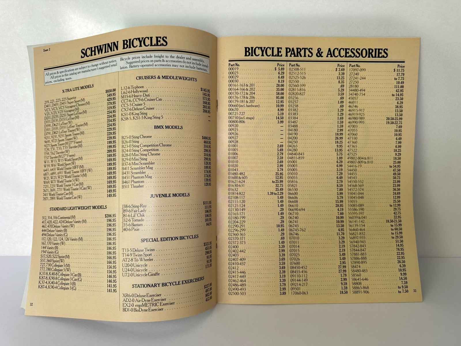 NOS original 1981 Schwinn Bicycle Full line CATALOG brochure Sting BMX