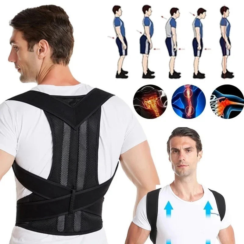 Adjustable Posture Corrector Back Support Shoulder Brace Belt Unisex