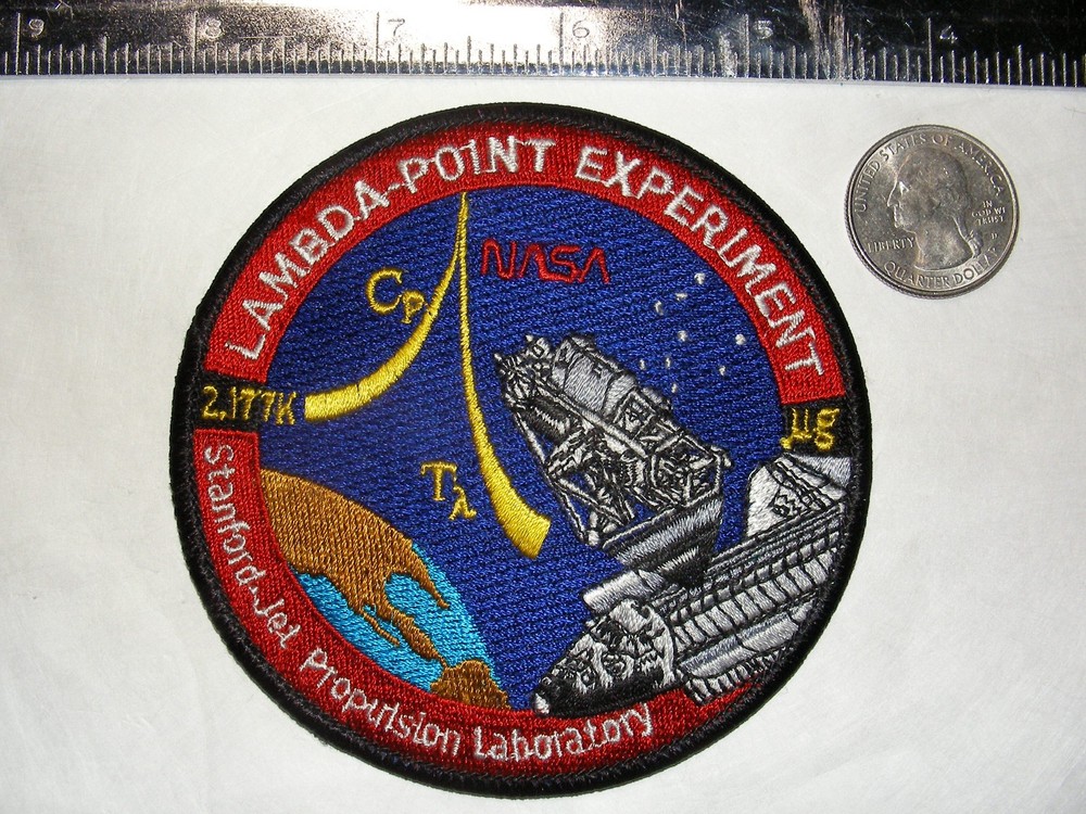 STS-52 Lambda-Point Experiment in Microgravity Space Shuttle Patch NASA JPL