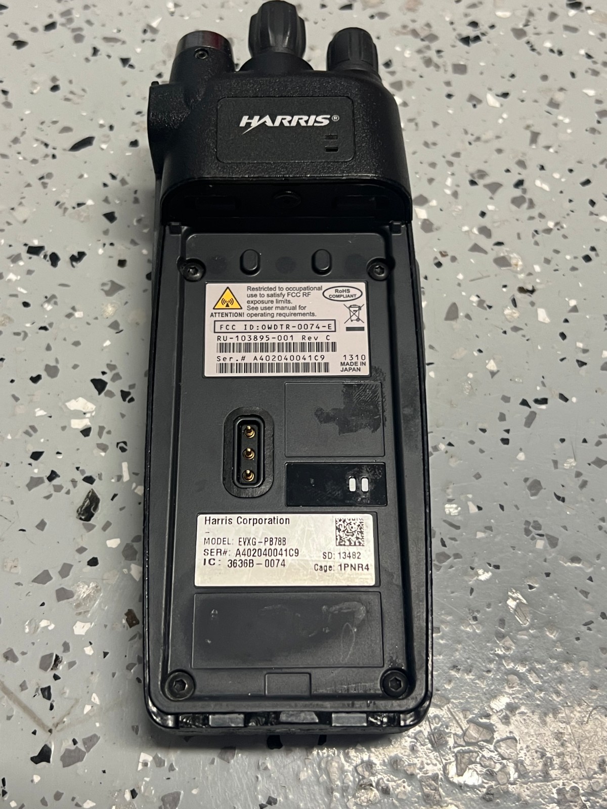 Harris XG-75 / 75P EVXG-PF78B 764-870 mhz Radio Phase 2 Capable - PLEASE READ