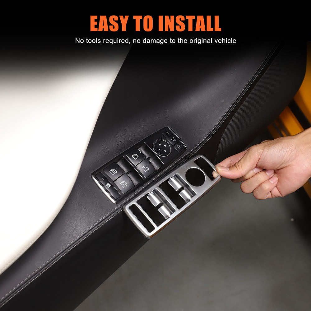 ABS Chrome Window Lift Panel Switch Cover Trim For Tesla Model S 2014-2025