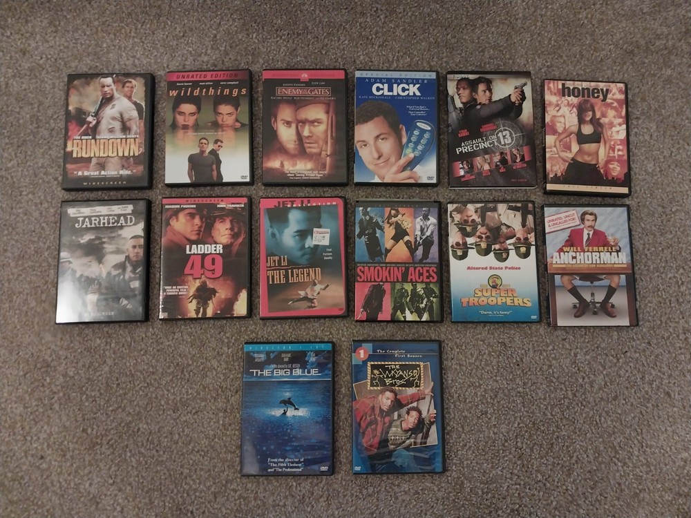 Empty DVD Cases Lot (with Some Inserts)
