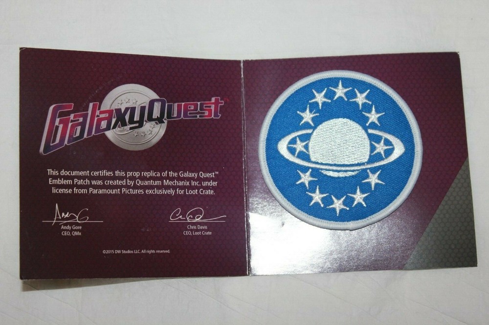 Loot Crate Galaxy Quest Emblem Patch New