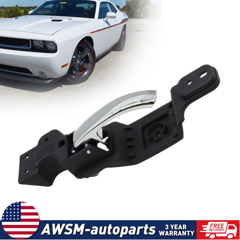 Front Driver Interior Door Handle For 2008-14 Dodge Challenger Chrome CH1352152