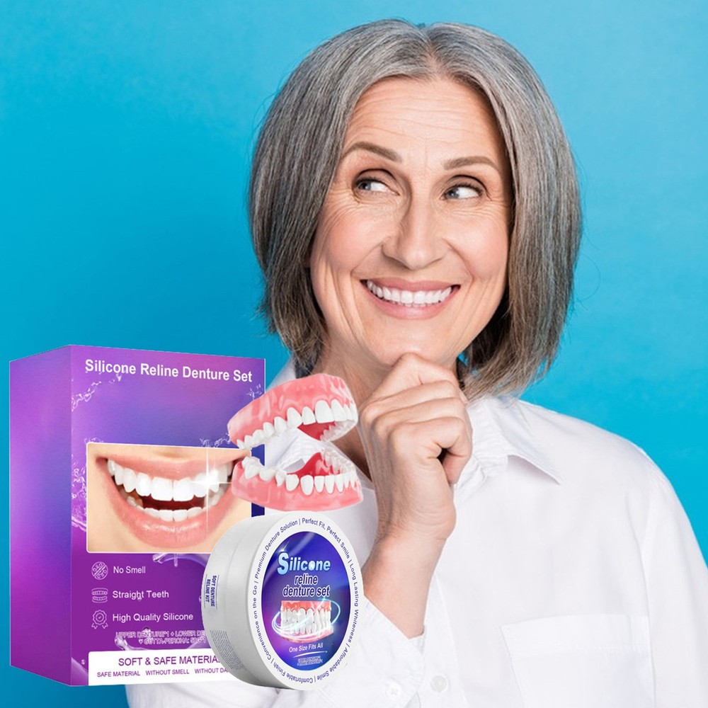 Denture Reliner Kit User-Friendly Repair Kit Silicone Denture Reliner Set