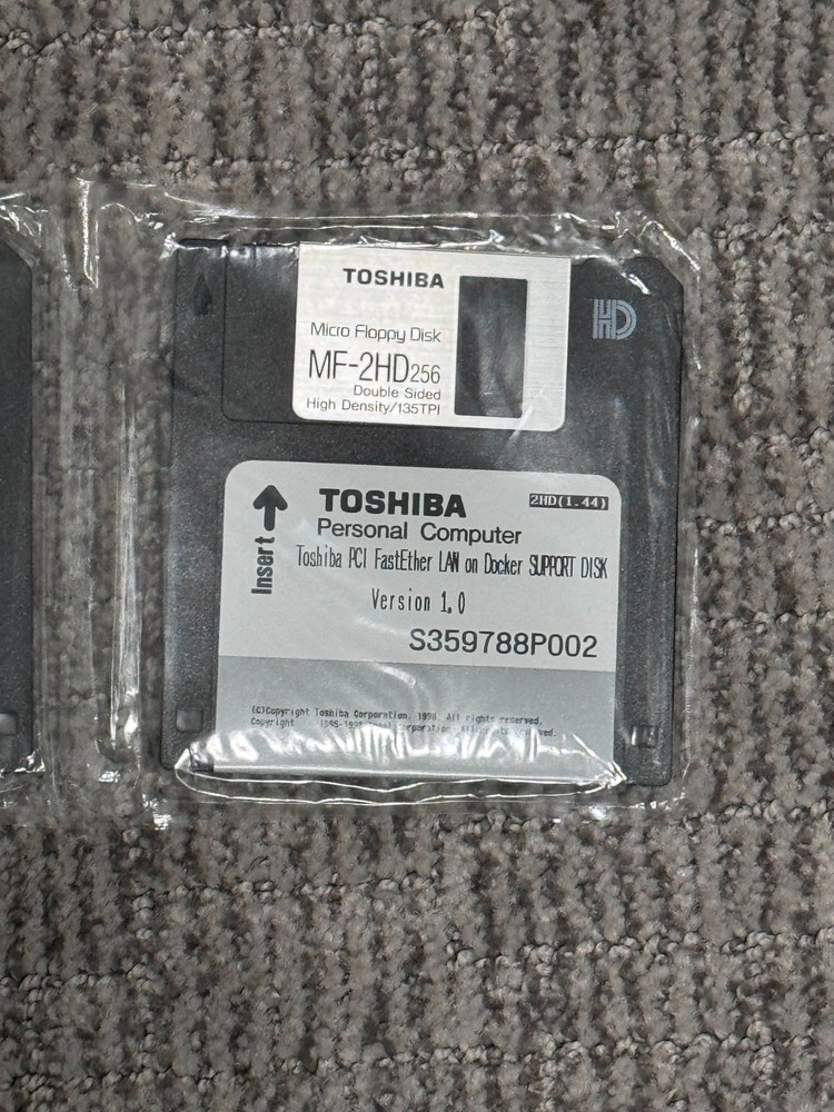 Toshiba Micro Floppy Disk MF-2HD, Personal computer, utility, setup,intel,fast