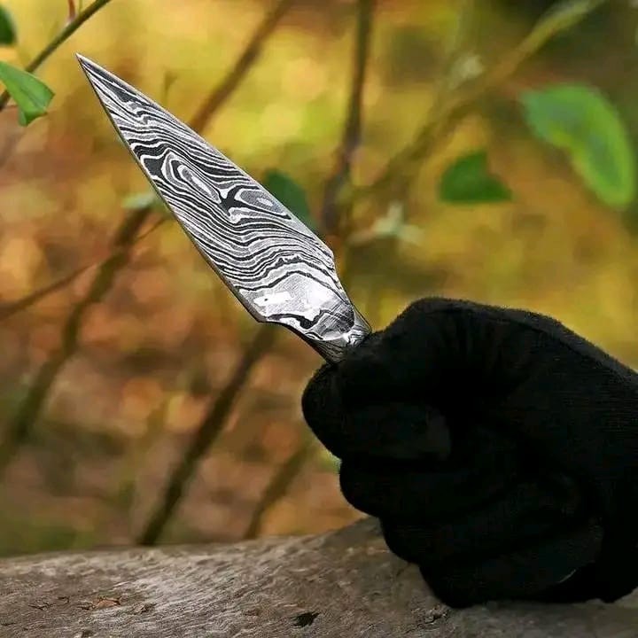 Handmade Damascus Steel Dagger | Pattern-Welded Blade Custom Forged Knife