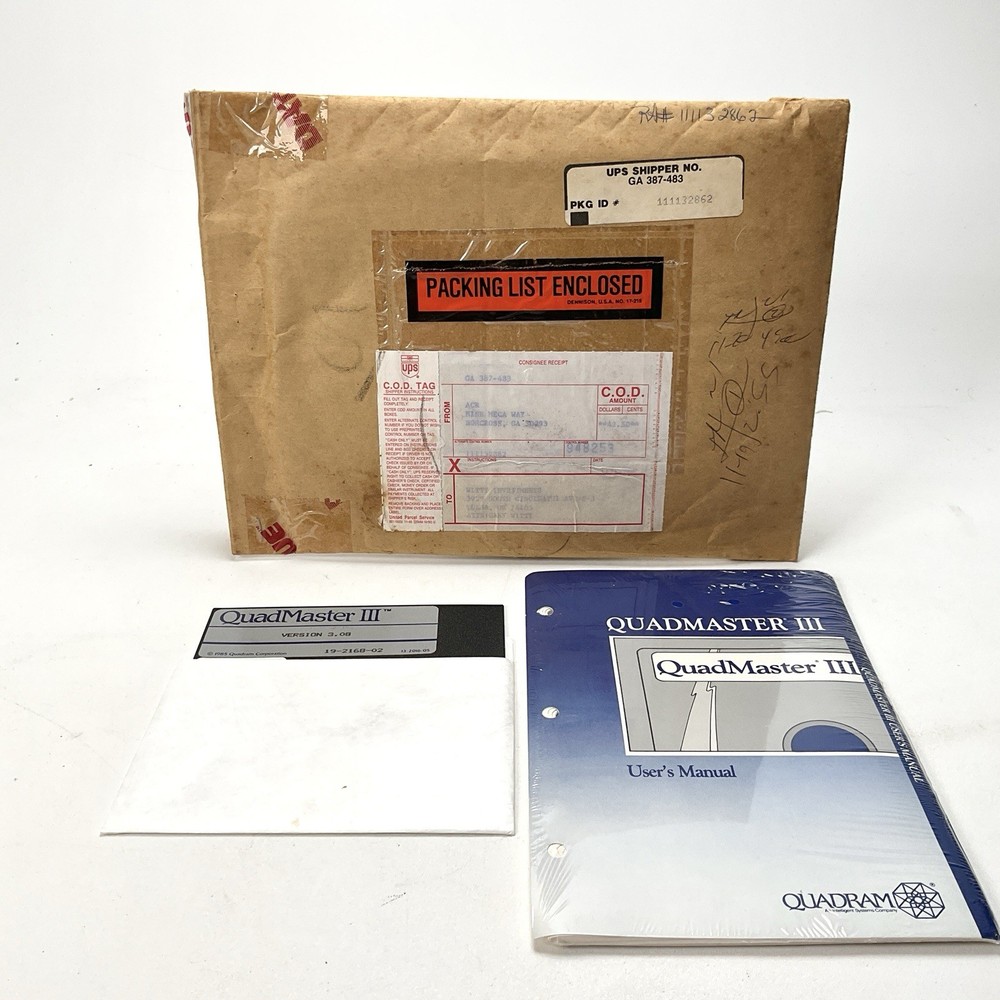 Quadram Quadmaster III Version 3.08 19-2168-02 Vintage Computing - Open Box
