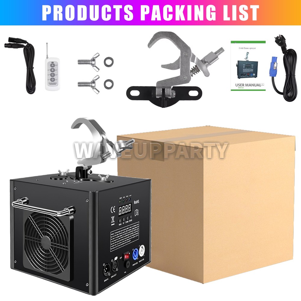PAIDUN 750W Hanging Cold Spark Machine Firework Effect DMX512 Remote Control