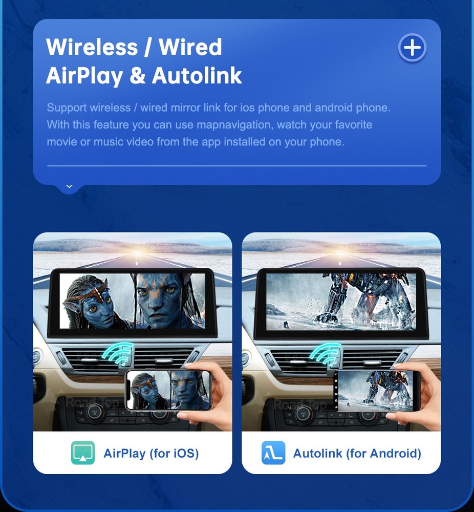 12.3" Carplay Android Auto Wireless Navigation Screen For BMW X1 E84 2009-2015