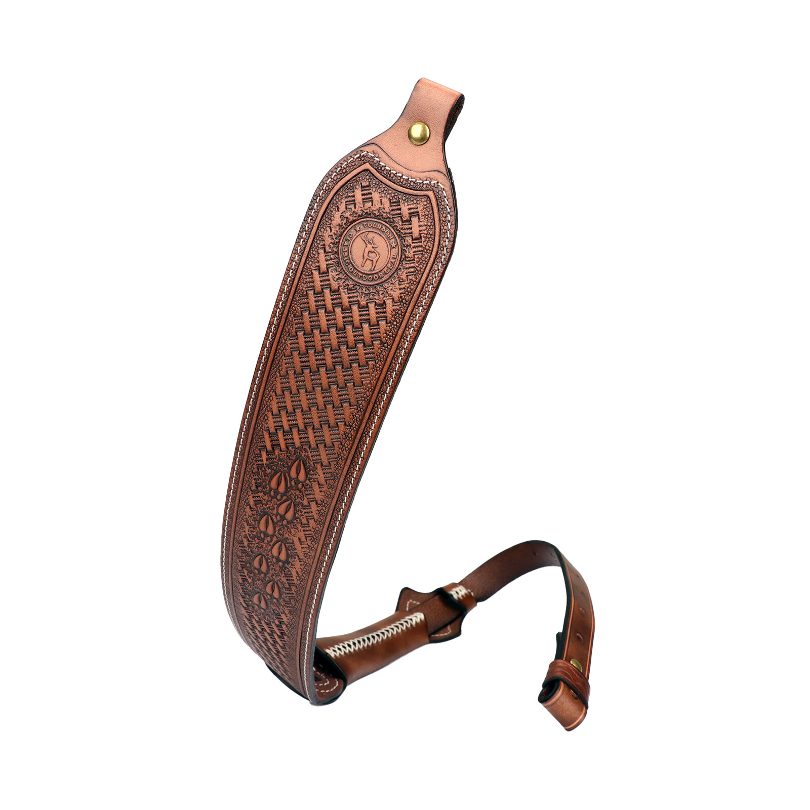 Tourbon Vintage Leather Rifle Sling Gun Carrying Strap Shooting Rest Adjustable