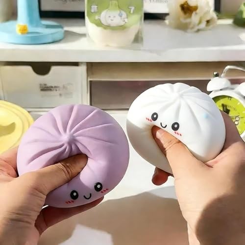 Dumpling Squishy, Mystery Dumpling Squishy, Dumplings Sensory Squeeze Purple
