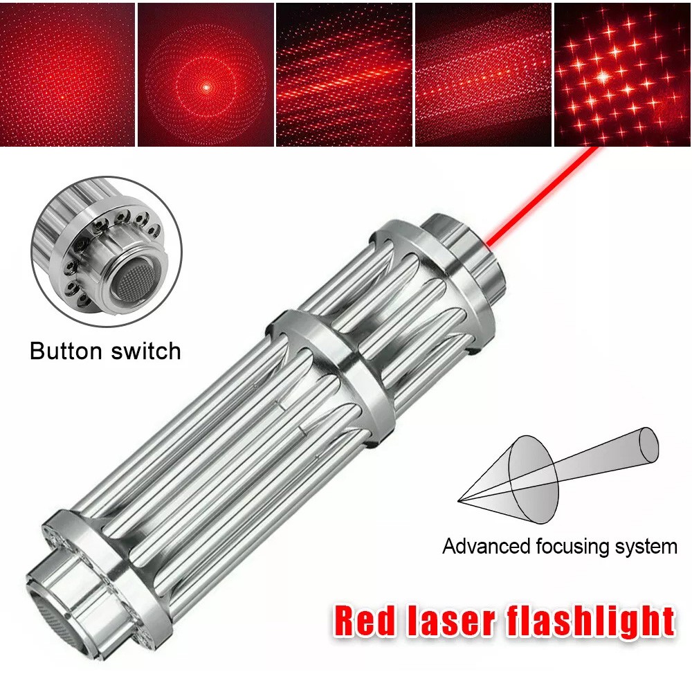 650nm Red Laser Pointer Pen Focus lamp Adjustable Visible Beam Power Dot Light